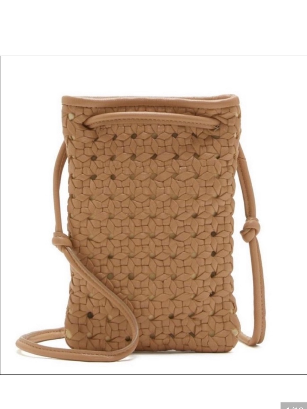 Lucky Brand Zule Textured Woven Leather Phone Case Bag